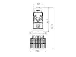 Автолампа Decker LED GL-01 6K 9005 - мініатюра 3
