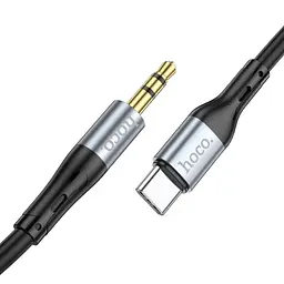 Аудиокабель HOCO UPA22 Type-C silicone digital audio conversion cable черный