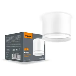 Світильник VIDEX під лампу GX53 накладний Білий (VL-SPF35A-W)