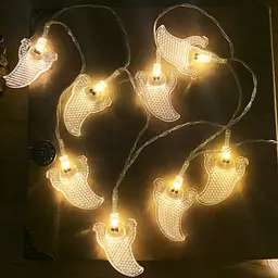 Гирлянда на Хэллоуин Привидения 10 led 150 см 5 × 3 см прозрачная - миниатюра 3