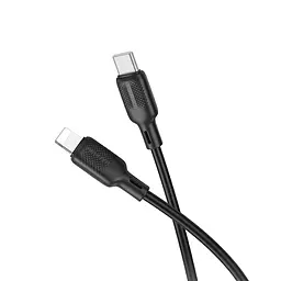 Кабель BOROFONE BX113 Lenny PD silicone charging data cable iP(L=1M) Чорний - мініатюра 2