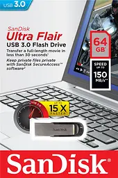 SanDisk Накопичувач 64GB USB 3.0 Type-A Flair R150MB/s Срібний - мініатюра 4