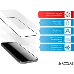 Скло захисне ACCLAB Full Glue Oppo A3 5G Black (1283126598876) - мініатюра 4