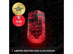 Миша SteelSeries Aerox 3 Wireless Faze Clan Edition Red Black (62609) - мініатюра 8