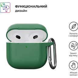 Чохол ArmorStandart Hang Case для Apple AirPods 4 Needle Green (ARM81289) [118658] - мініатюра 3