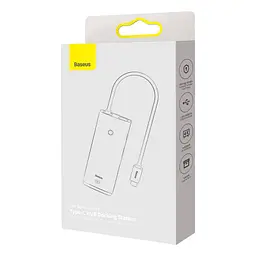 Usb-хаб Baseus Lite Series 6-Port Type-C Hub Docking Station (to HDMI+Usb3.0x2+Type-C Data+SD) Чорний - мініатюра 3