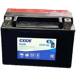 Акумулятор автомобільний EXIDE AGM 8Ah (+/-) (120EN) (ETX9-BS)