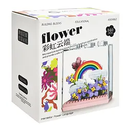 Дитячий конструктор Bambi Flower Language 7346 у колбі, 340 деталей