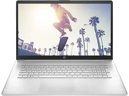 Ноутбук HP 17-cp2023ua 17.3 FHD IPS AG, AMD R3-7320U, 8GB, F512GB, UMA, DOS, сріблястий (AR8J9EA)