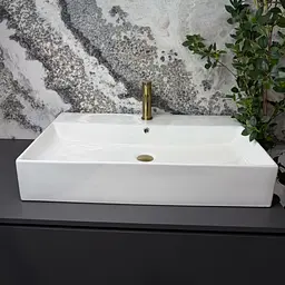 Умивальник VBI Rutino підвісний 81x46 см white VBI-017603 - мініатюра 4