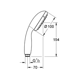 Ручний душ Grohe QuickFix Vitalio Start 100 279462430, Чорний матовий - мініатюра 2