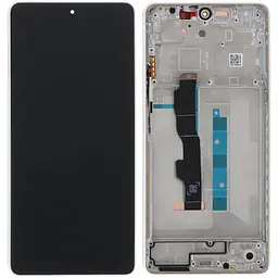 Дисплей Xiaomi Redmi Note 13 5G чорний, TFT, із рамкою білого кольору, Arctic White
