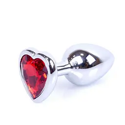 Анальна пробка Jewellery Silver Heart Plug сріблястого кольору