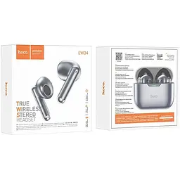Навушники бездротові Hoco EW34 tws сірі Metal Gray (6931474791047) - мініатюра 3
