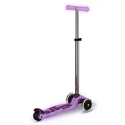 Самокат дитячий Micro Maxi Deluxe Glow LED 3-колісний сяйнисто-пурпуровий (MMD367) - мініатюра 3