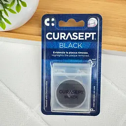 Зубна нитка Curasept Floss чорна вощена з хлоргексидином, 50 м