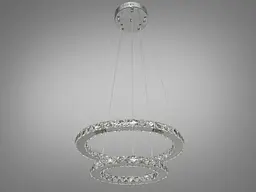 Люстра стельова LED Diasha 7206-6W/480+340HR, 55W, 3025 лм, хром, стильний дизайн для коридору, вітальні, спальні - мініатюра 4