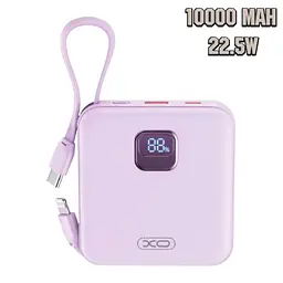 Повербанк маленький фіолетовий портативний зарядний пристрій powerbank XO PR235 22.5W 10000 mAh - мініатюра 2