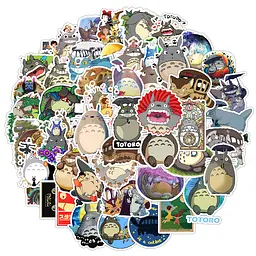 Стікерпак Набір наклейок GeekLand Роботи Хаяо Міядзакі Тоторо Hayao Miyazaki 50 штук