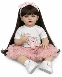 Реалістична Кукла Реборн 55 см повністю вінілова Doll Reborn Baby К0100209