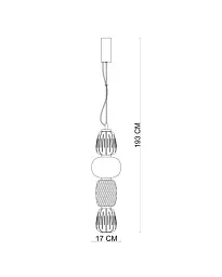 Підвісний світильник, люстра Italux PND-98374-32W-GD Eris Led 1x32W 3000K 4448Lm IP20 Золотий - мініатюра 2