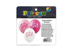 Кульки PELICAN 12 (30 см) It's a Girl (10шт/уп) 1-стор.