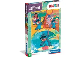 Пазл Clementoni SuperСolor: Пригоди Стіча та його друзів, Стіч, Disney (SuperСolor - Disney Stitch Puzzle - 104 pcs.), 104 ел. (25042)