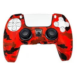 Чохол на геймпад Silicone Case для Sony DualSense Red Camouflage [67496] - мініатюра 1