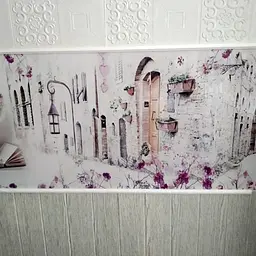 Кухонний фартух Весняний Прованс вінілова наклейка ПВХ вулиці бузок Фіолетовий 60х200 см Happy Pocket Z180619 - мініатюра 5