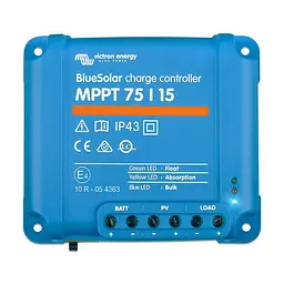 MPPT-контролер заряду сонячних панелей Victron Energy BlueSolar MPPT 75/15 (12/24-15A) (99-00020883) - мініатюра 2