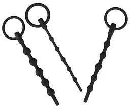 Стимулятор уретри Penisplug Training Set, 3 шт (чорний) - мініатюра 2