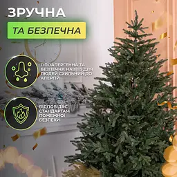 Лита штучна ялинка 1.8 м зелена Буковинська TD-BUKGR18 LUGI - мініатюра 7