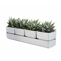 Вазон TeraPlast Sierra 38 x 9 x 8 см білий (8769038311) - мініатюра 2