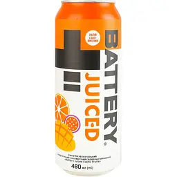 Напій енергетичний Battery Juiced Exotic fruits безалкогольний соковмісний середньогазований 480мл - мініатюра 2