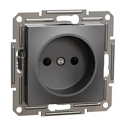 Розетка Schneider Electric ASFORA без заземлення антрацит (EPH3000171) - мініатюра 2