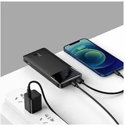Зовнішній аккумулятор Baseus Bipow Overseas 10000mAh 15W чорний PPBD050001 - мініатюра 6