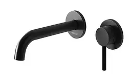 Смеситель для умывальника Kohlman Axel Black + Box скрытого монтажа QW180AB Черный матовый