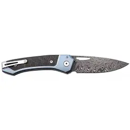Ніж Lionsteel Twain Damascus Titanium Carbon Fiber Blue - мініатюра 2