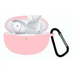 Чохол-накладка DK Silicone Candy Friendly з карабіном для Oppo Enco Free 2/2i (pink)