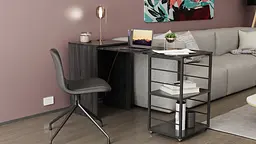 Стіл-тумба трансформер Смарт 2/2 Ferrum-decor 750x1450x600 Чорний метал ДСП Сосна Кембра 16 мм (FRD-105104) - мініатюра 9