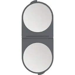 Дзеркало кишенькове Titania двостороннє 14x6 см сіре (1545 L сіре)