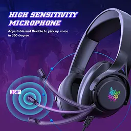 Навушники Onikuma X16 Gaming with LED чорні - мініатюра 4