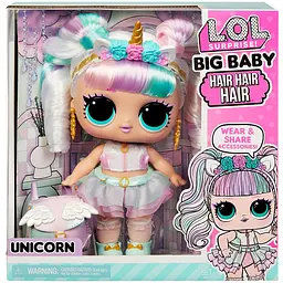 Ігровий набір з мегалялькою L.O.L. Surprise Big Baby Hair Hair Hair Єдиноріг (579717) - мініатюра 10