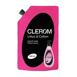 Жидкое мыло Clerom Lotus and Cotton Дой-пак 500 мл (4820287020203)