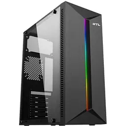 Корпус GTL N3202C Mandalorian чорний, без БЖ, Mid Tower, ATX / Micro ATX / Mini ITX, 2xUSB 3.0, CPU - 150 мм / VGA - 310 мм, бічна