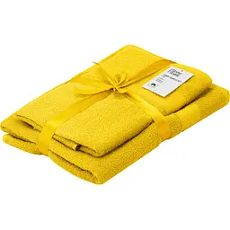 Набір рушників махрових Ardesto Essence 50х90 см 70х140 см 2 шт. 100% бавовна жовтий (ART2358YE) 