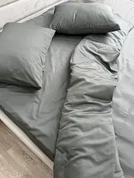 Комплект наволочок Ecotton 70х70 см 2 шт темно-сірого кольору Nid Grey (25318) - мініатюра 6