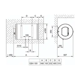 Бойлер TIKI GBH 100 ComfortH100V9 (700180) - мініатюра 2