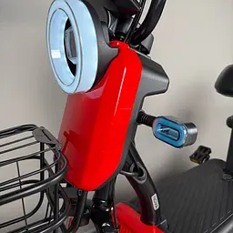 Міський електровелосипед EVOBIKE Nova S 500W з пасажирським сидінням, поворотниками, корзиною та дисплеєм, 48V 12Ah (економний, до 40 км/год), червоного кольору  - мініатюра 15
