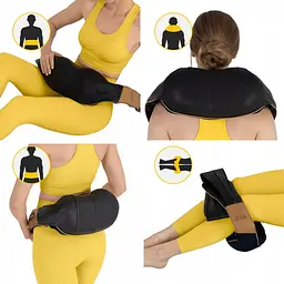Накидка-масажер 4FIZJO Shiatsu Ultra+ для шиї та спини, акумуляторна 4FJ0566 Black/Gold (P-5907739319081) - мініатюра 2
